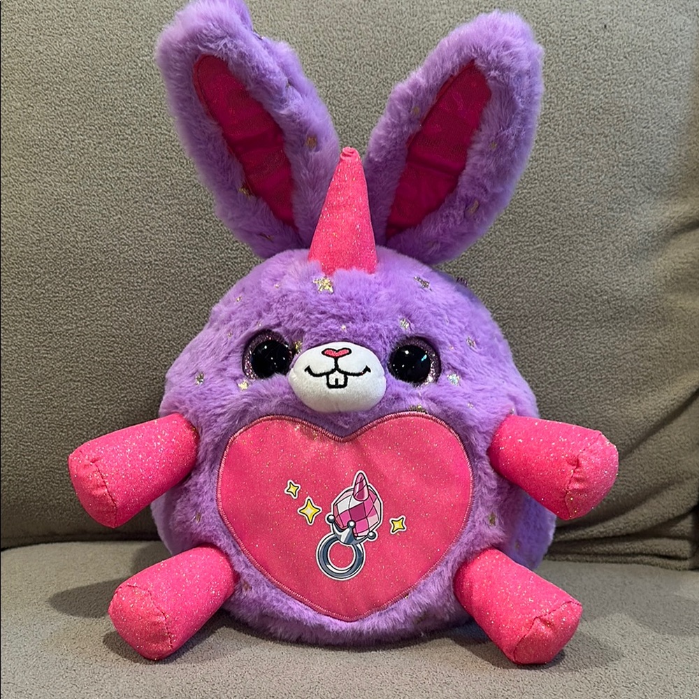 Rainbowcorn Purple and Pink Plush Bunny Stuffed Animal